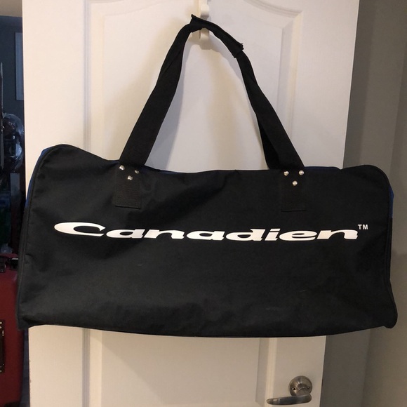 Y2K Hockey Blue Toiletry Bag black Handles Travel - Picture 4 of 5